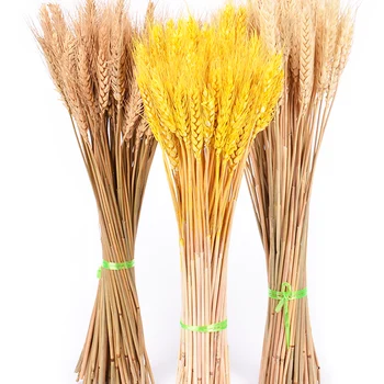 

50Pcs/lot Artificial Autumn Wheat Flower Bouquet Wreath Fake Flowers for Wedding Party Decor DIY Craft Scrapbook Home Decoration