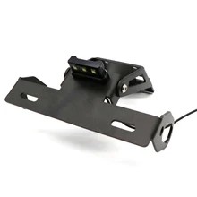 Регулируемый держатель, светодиодный кронштейн для номерного знака, стильный каркас из нержавеющей стали, светильник для ремонта номерного знака, прямая посадка для Kawasaki Z650