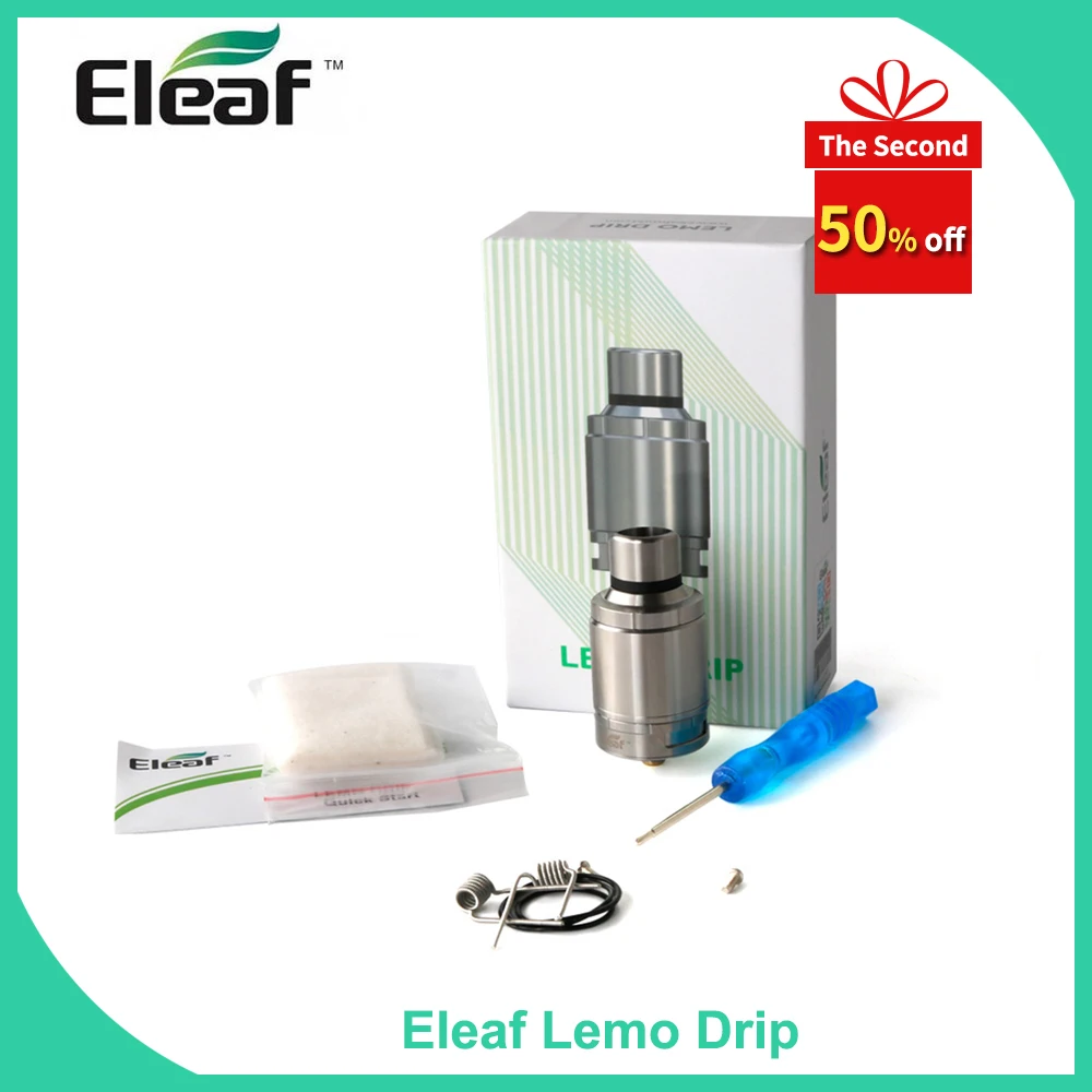 Распродажа! Второй 50% от электронной сигареты Атомайзер Eleaf Lemo Оригинал Drip RDA 510
