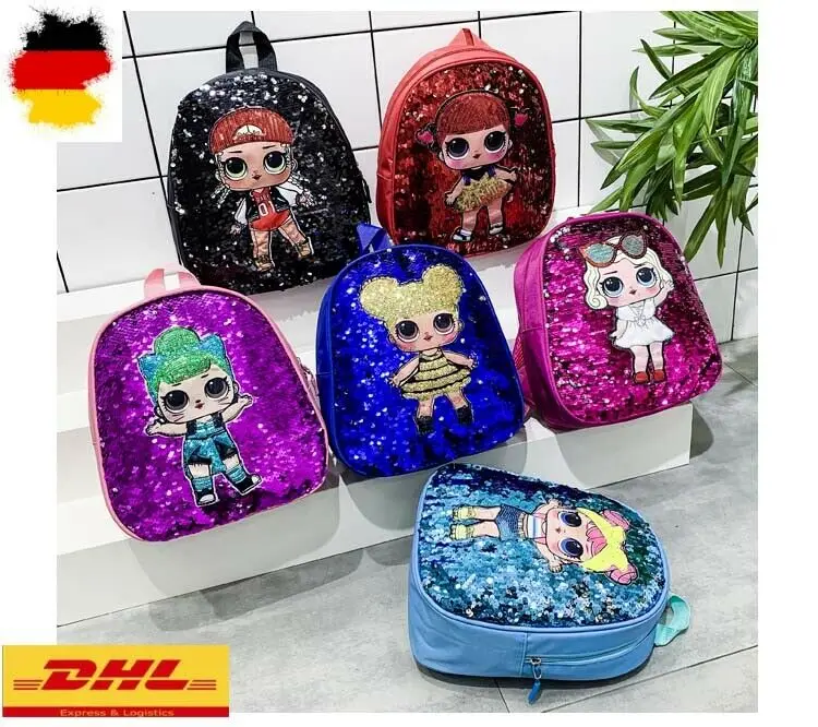 

Kids Childrens Toddlers Character Backpack Rucksack School Bag Sequin Hot Purse Travel bag