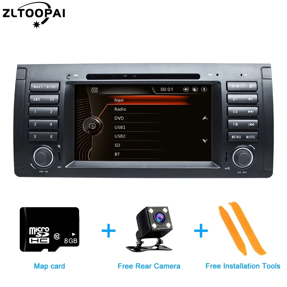Автомобильный DVD плеер ZLTOOPAI 2 Din Автомагнитола для BMW 5 Series X5 E53 E39 CANBUS автомобильный
