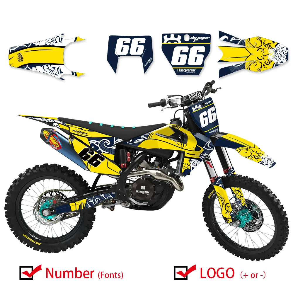 Забавный набор для этикеток MX Husqvarna TE150i TE250i TE300i FE250 FE350 FE450 FE501 202|Наклейки и стикеры|