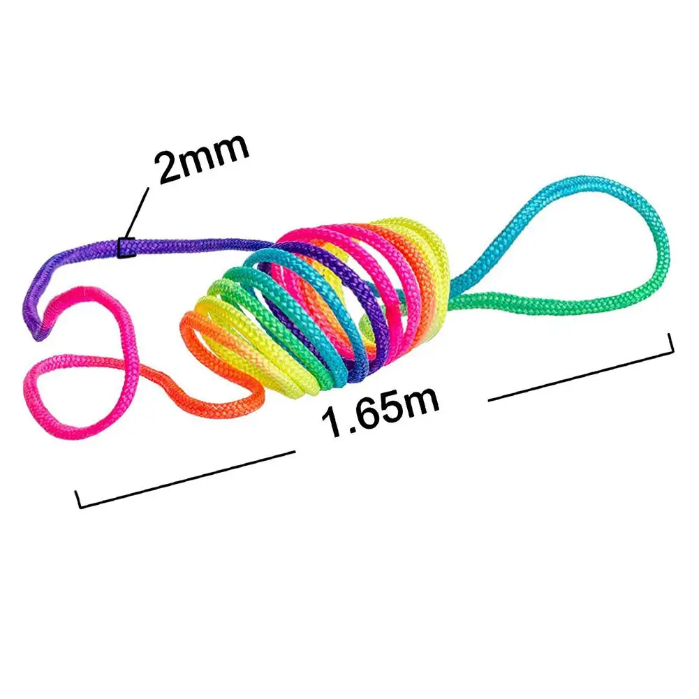 Детская Радужная цветная нить Игрушка веревка палец веревка головоломка создает различные фигуры палец веревка обучающая игра