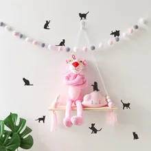 FX1205 скандинавский мультяшный любимец кошка простые наклейки на стену детская комната спальни декоративные Стикеры для спальни