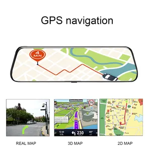 Image 5 - TAVIN 4G אנדרואיד 8.1 מצלמת מקף 10 אינץ מגע מסך rearview mirro רכב dvr עם GPS wifi וידאו מקליט ניווט כפולה עדשת מצלמה