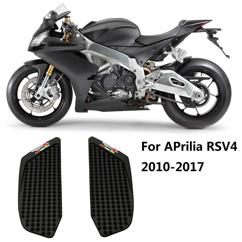 Tank Traction Side Pad Gas Knee Grip Protective Decal For Aprilia RSV4 2010-2017 