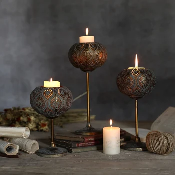 

Romantic Nordic Advent Candle Holder Table Stand Decor Candlestick Retro Luxury Centre De Table Mariage Candlestick Decor BA60ZT