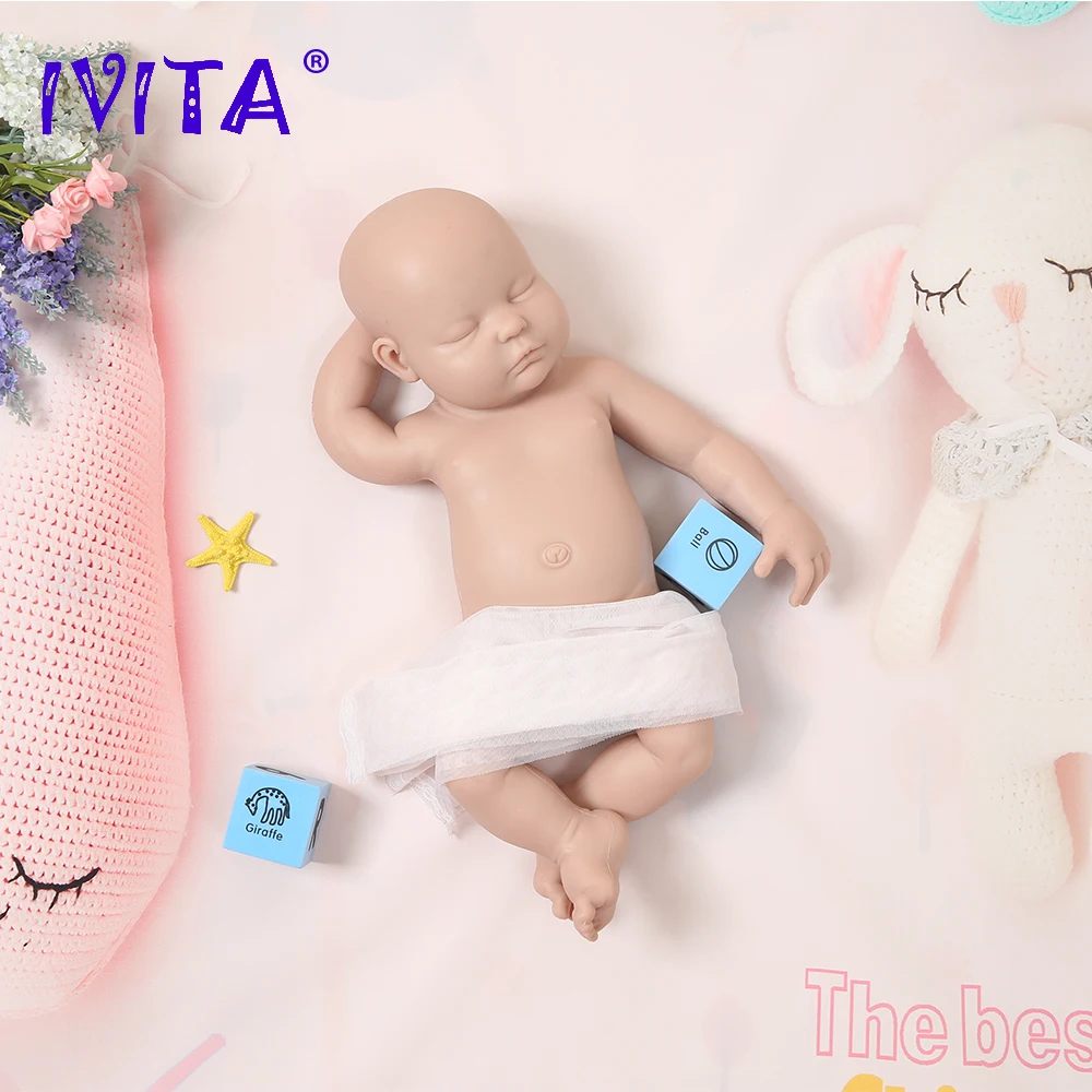 Ivita Reborn Baby Girl Eyes Closed IVITA 18 Inch Eyes-closed Baby