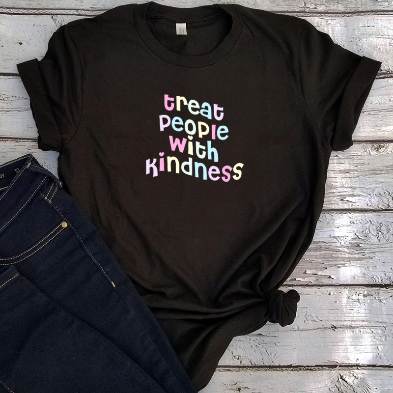 Женские футболки с надписью Treat People with Kindness модные пуловеры принтом Harry Styles