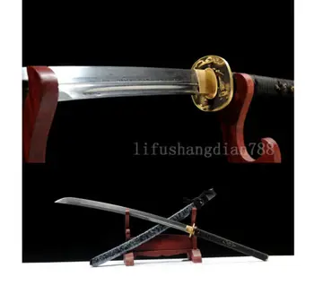 

DAMASCUS FOLDED STEEL BLADE HIGH QUALITY ZHAN MA CHINESE LONG SWORD DAO