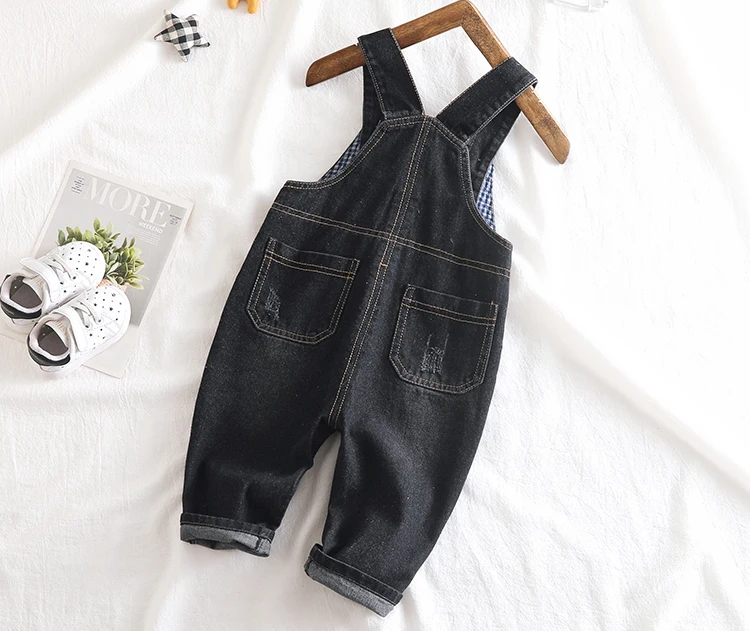 Children's Denim Overalls Autumn New Toddler Sspender Trousers Kids Boys Casual Jeans Strap Jeans for Baby Girls Pants 1-4Y