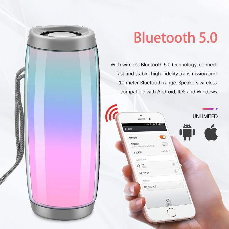 Portable Speakers Bluetooth Column Wireless Bluetooth Speaker Powerful High BoomBox Outdoor Bass HIFI TF FM Radio with LED Light Portable Speakers Bluetooth Column Wireless Bluetooth Speaker Powerful High BoomBox Outdoor Bass HIFI TF FM Radio with LED Light