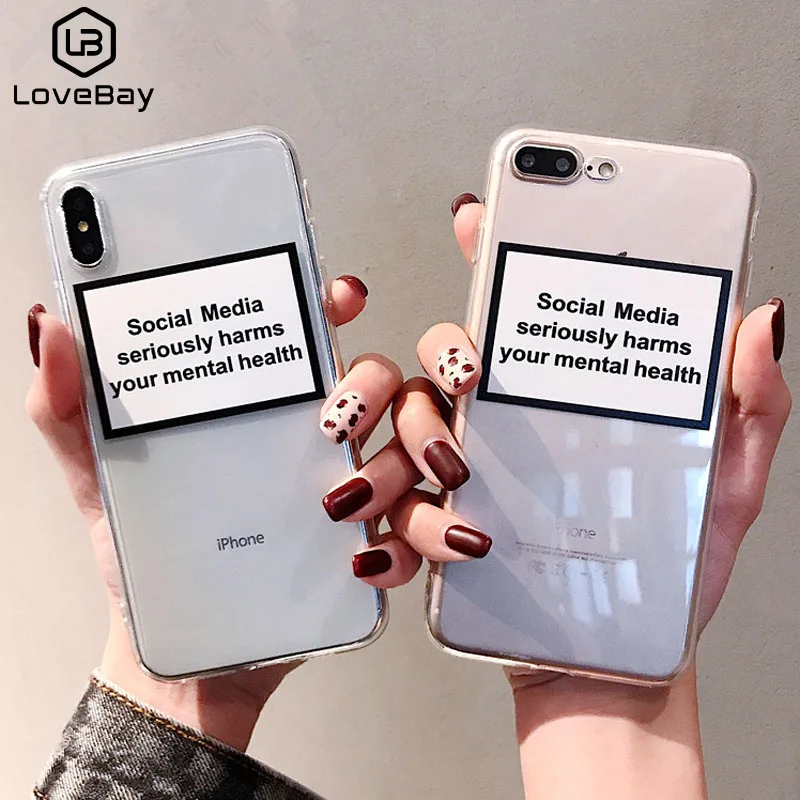 Прозрачный чехол Lovebay для iPhone 6 6S 7 8 Plus 11 Pro X XR XS Max 5 5s SE чехлы телефонов мягкая