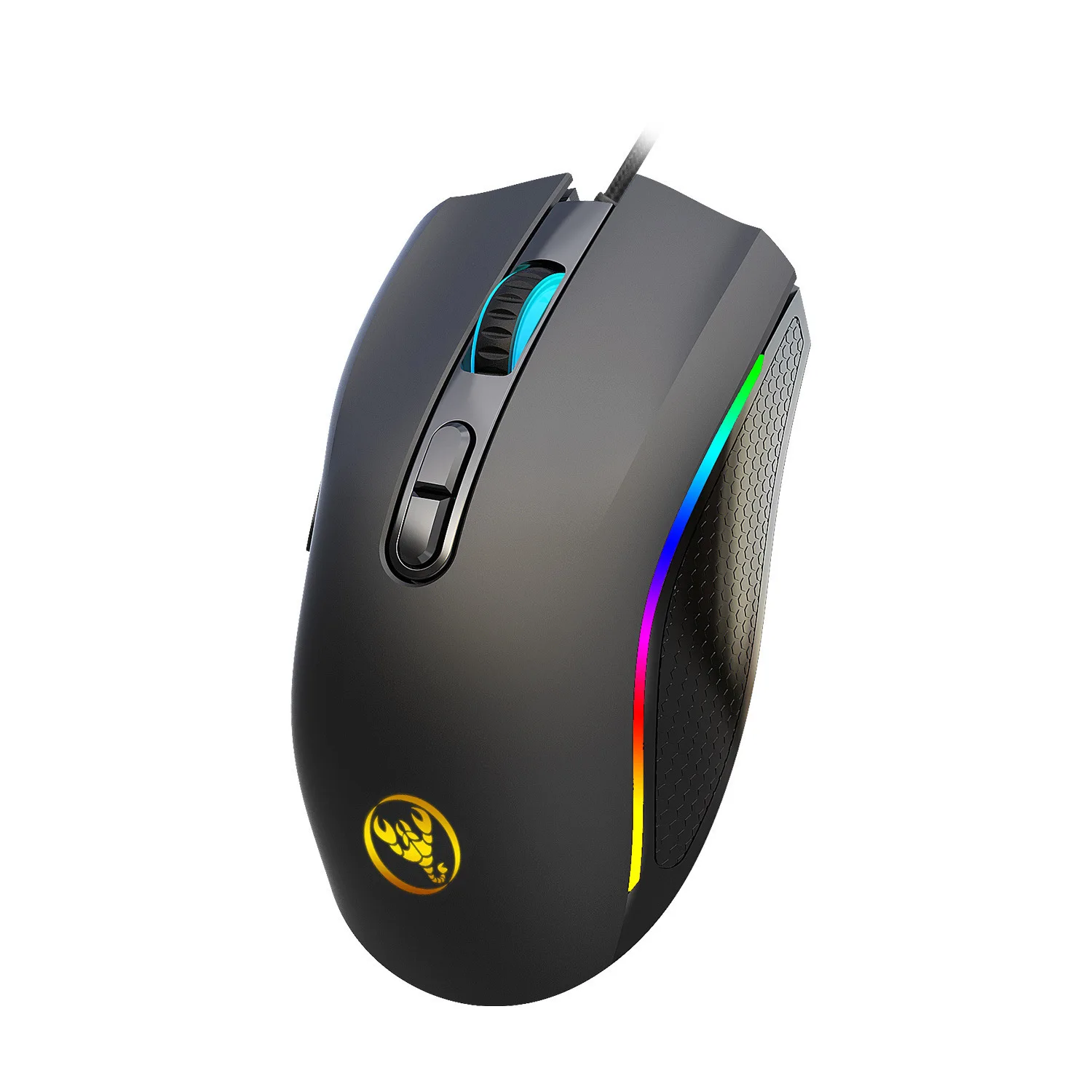 Проводная игровая мышь макропрограммирование RGB 7 кнопок 7200 точек/дюйм Регулируемая оптическая USB компьютерная мышь для игра, соревнование ноутбук ПК
