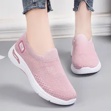 

Breathable 2022 Women's Casual Shoes Walking Shoes Zapatos De Mujer Socks Shoes Soft Sole Comfortable Fashion Sneakers Woman