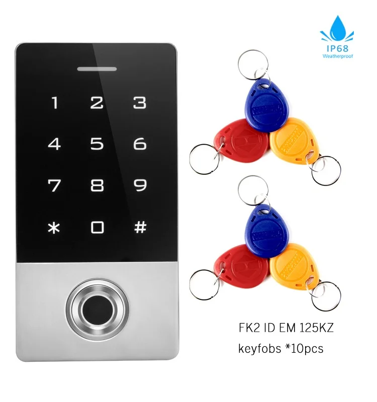 3 EM ID keyfobs access control system