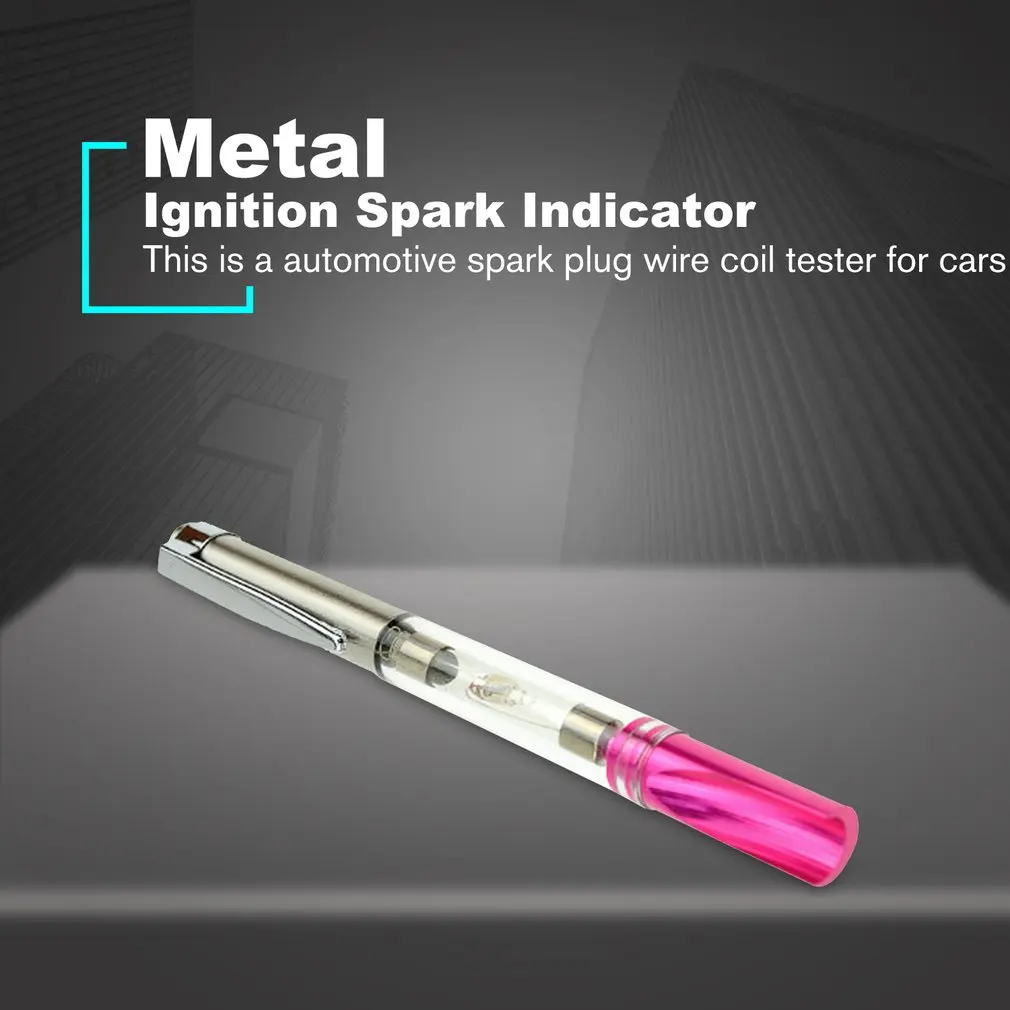 Automotive Ignition Spark Indicator Plug Wire Coil Tester Diagnosis Light Bulb Tool for Car Motorcycle Small Engine