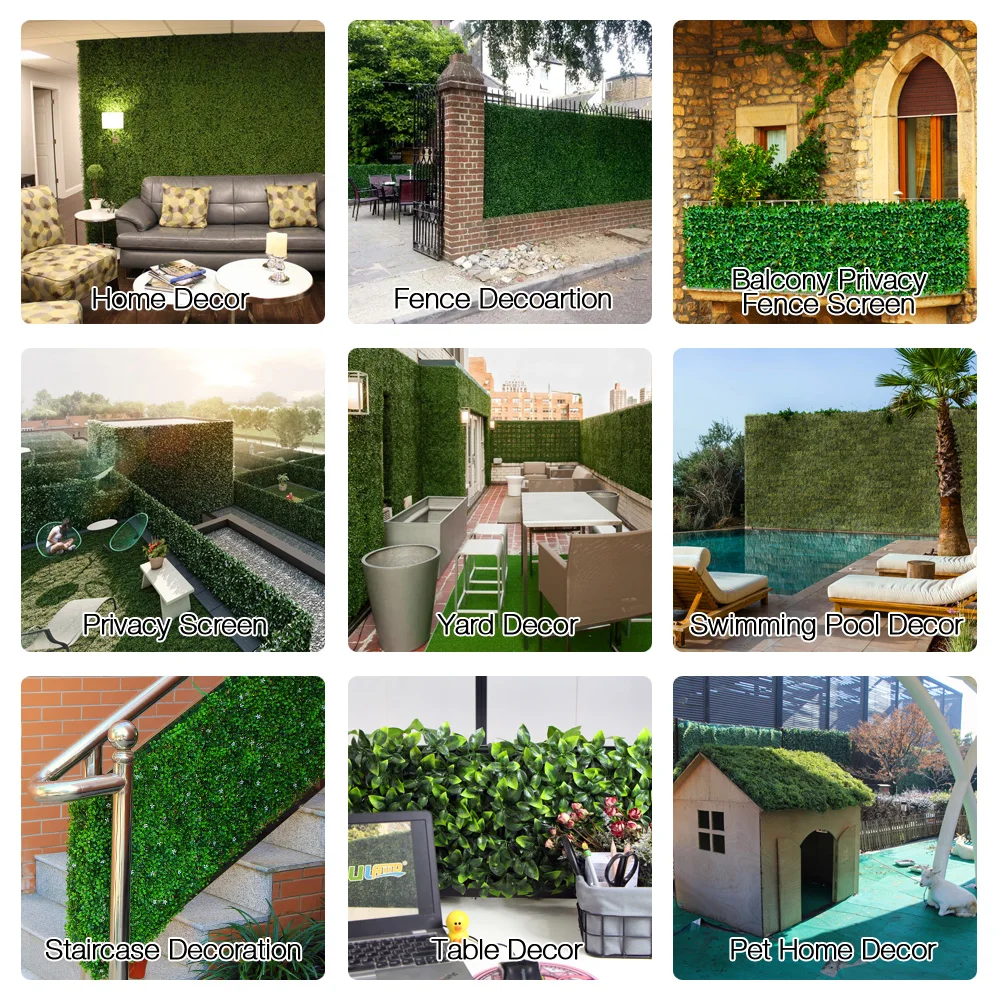 Искусственный производства uland декоративная изгородь панели 32 sqft Крытый и Открытый Висячие зелень коврики декоративные аксессуары 50x50 см/шт 12 Упаковка