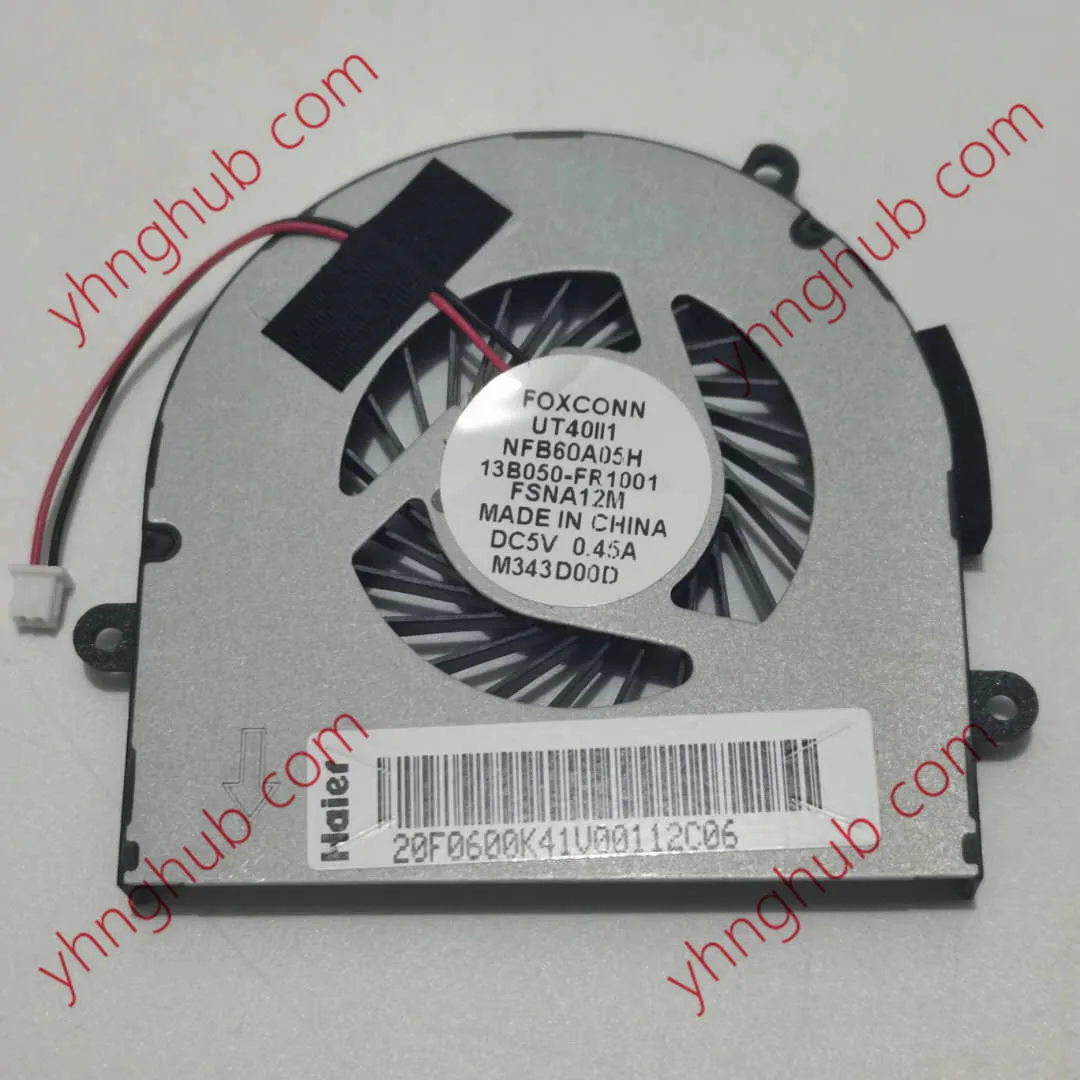 2-проводной серверный вентилятор для ноутбука Foxconn X3 X3T UT40II NFB60A05H 13B050-FR1001 DC 5V 0.4A |
