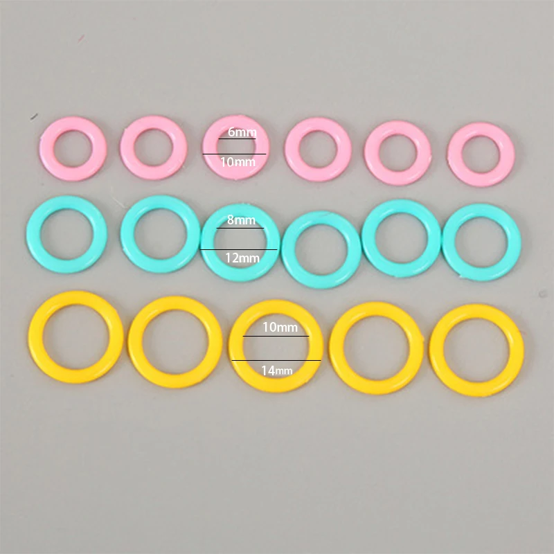 50/100/150pcs Round Marking Circles DIY Craft Tool Knitting Marker Crochet Stitch Marking Ring Sewing Accessories Color Random