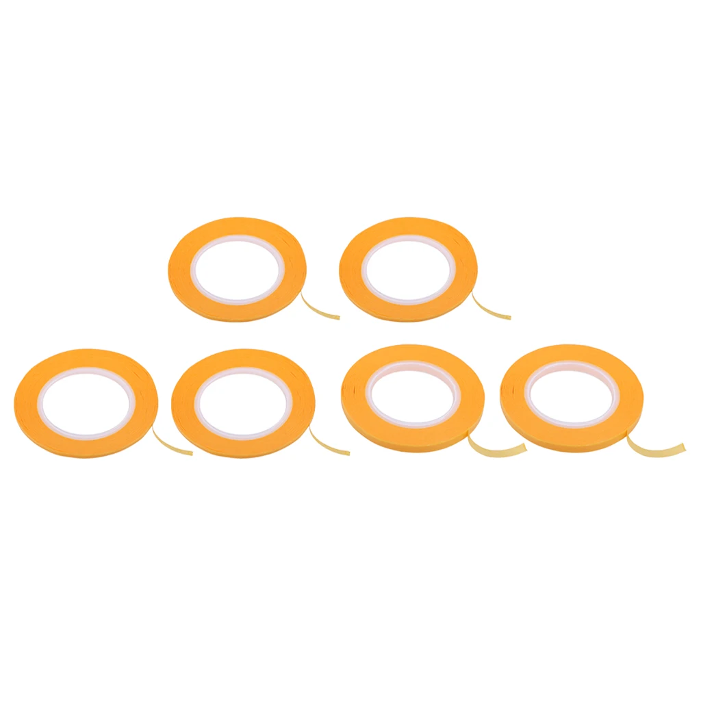 6 Piece Painting Masking Tape DIY Model Cover Roll Tapes Craft Tool 2-6mm