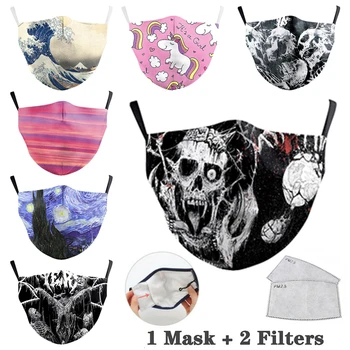 

Mask Mascarilla Mouth Face Unisex Fashion Pattern Mask Unisex for Adult Mascarillas Masks Dust Face Facemask Washable Masque
