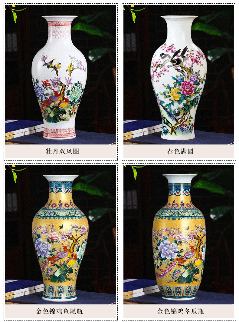 Jingdezhen Ceramics Craft Handmade Porcelain Bottle Best Antiques Chinese Traditional Home Vase Decoration Enjoy Life 19 Models