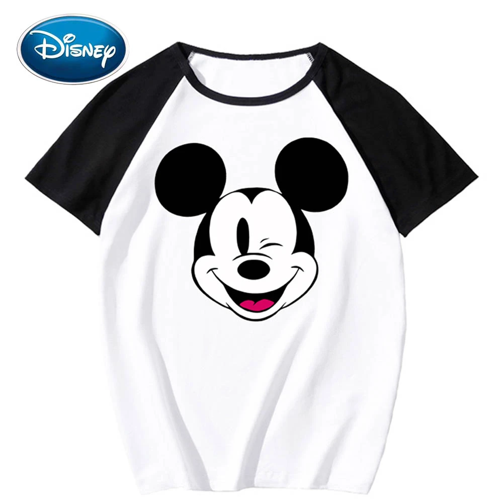 T Shirt Unisexe A Manches Courtes Disney Style Mickey Mouse Dessin Anime O Cou Contrast Couleur Tee Tops Xs 3xl 11 Couleurs Aliexpress