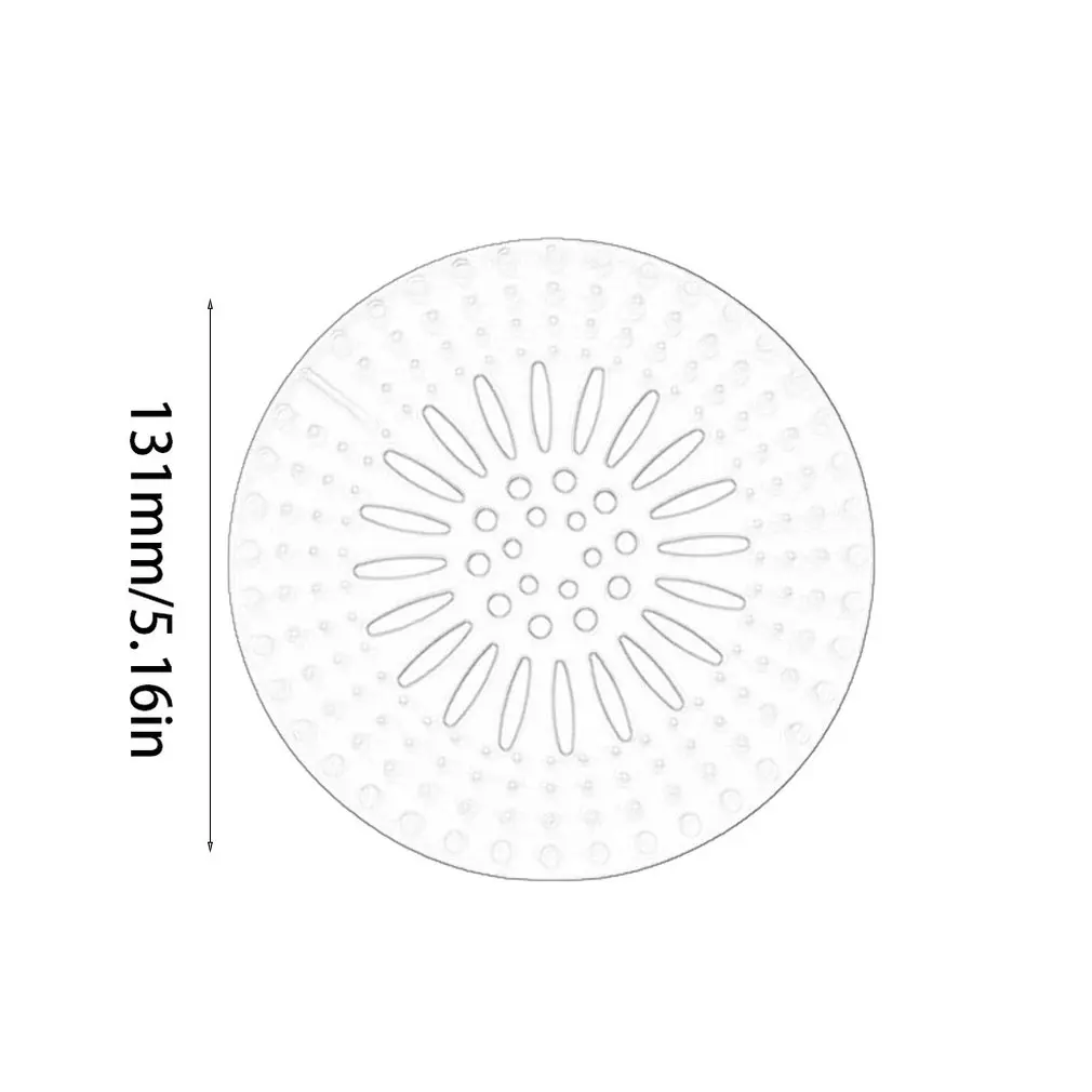 Round Floor Drain Mat Cover Plug Water Filter Shower Drain Covers Sink Strainer Filter Hair Stopper For Bathroom Kitchen