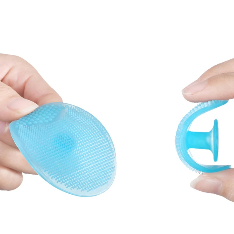 Safety Soft Baby Bath Hair Brush Infant Silicone Massage Scalp Comb Grooming Shower Brush Massage Face Sensory Cleansing
