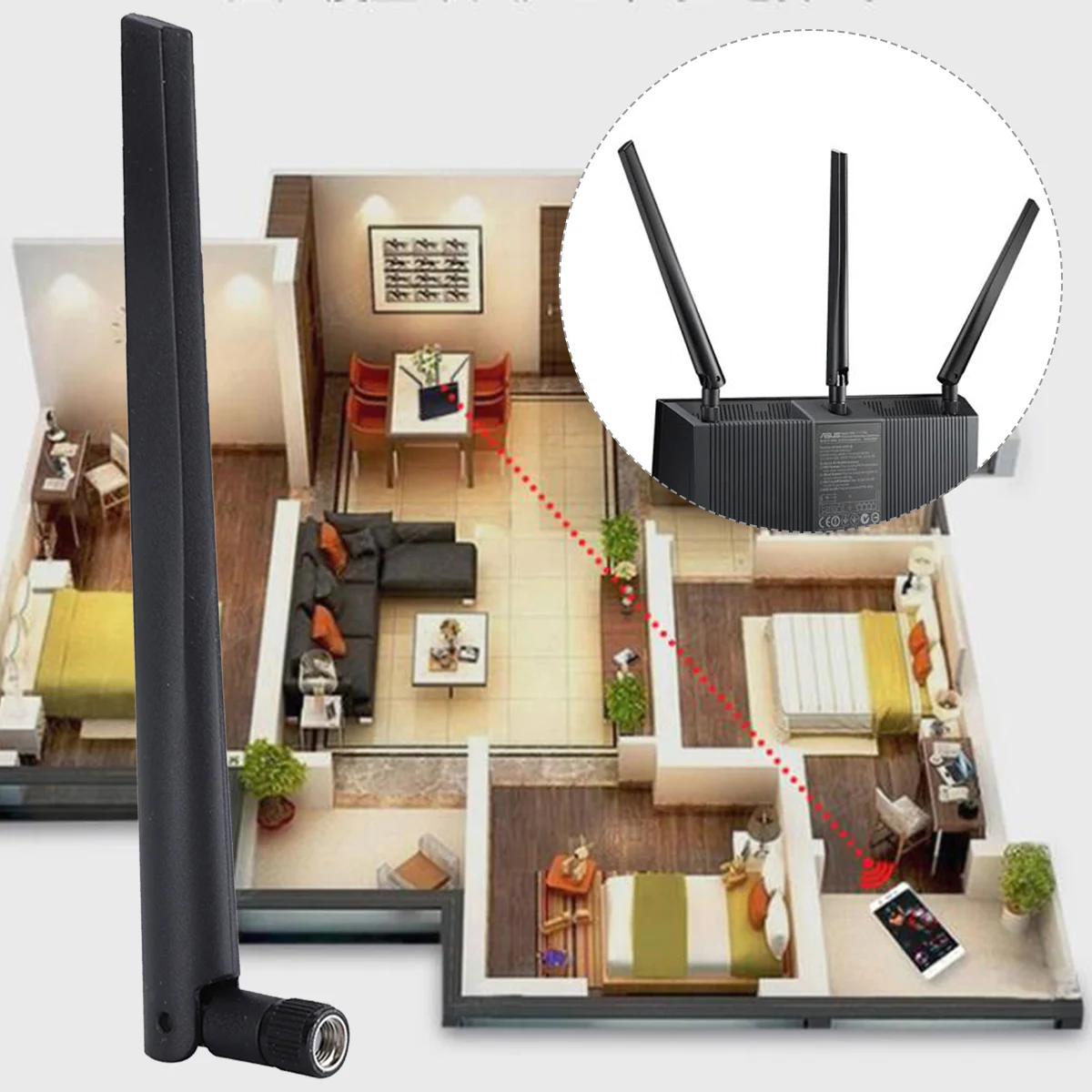 

SOONHUA 3pcs External Antenna 5dBi Wireless Network Card Antenna For WiFi Routers Antennas