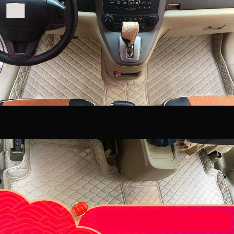 Lsrtw2017 кожаный автостайлинг коврики для Honda CRV, CR-V 2007 2008 2009 2010 2011 2012 интерьерные аксессуары Чехлы седан