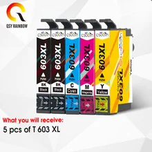 CMYK SUPPLIES 5PK T603XL 603XL Ink Cartridge for Epson XP-2100 XP-2105 XP-3100 XP-3105 XP-4100 XP-4105 WF-2810 WF-2830 WF-2850