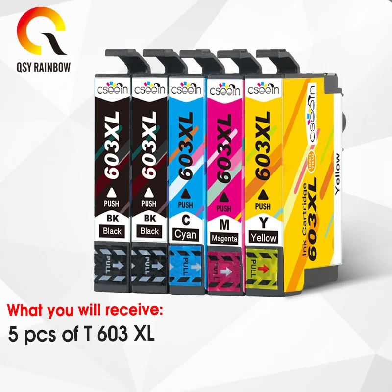 QSYRAINBOW T603XL 603 XL картридж с чернилами для принтера Epson XP 2100 2105 3100 3105 4100 4105 WF 2810 2830