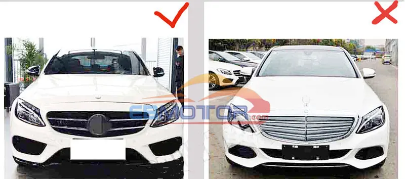 B Стиль Реальные углеродного волокна передний спойлер для Mercedes Benz W205 C Класс AMG 2015UP M145