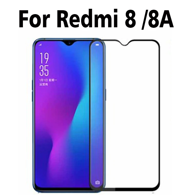 3D полное клеевое закаленное стекло для Xiaomi Redmi 8 покрытие 9H защитная пленка Защита экрана 8A|Защитные стёкла и