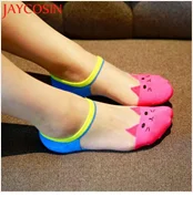 Female winter printing plus velvet warm sleep home socks floor socks
