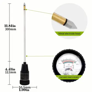 

High-Precision Soil Ph Test Instrument Acidity Meter Humidity Ph Meter Flower Soil Ec Soil Measuring Instrument Zd-06