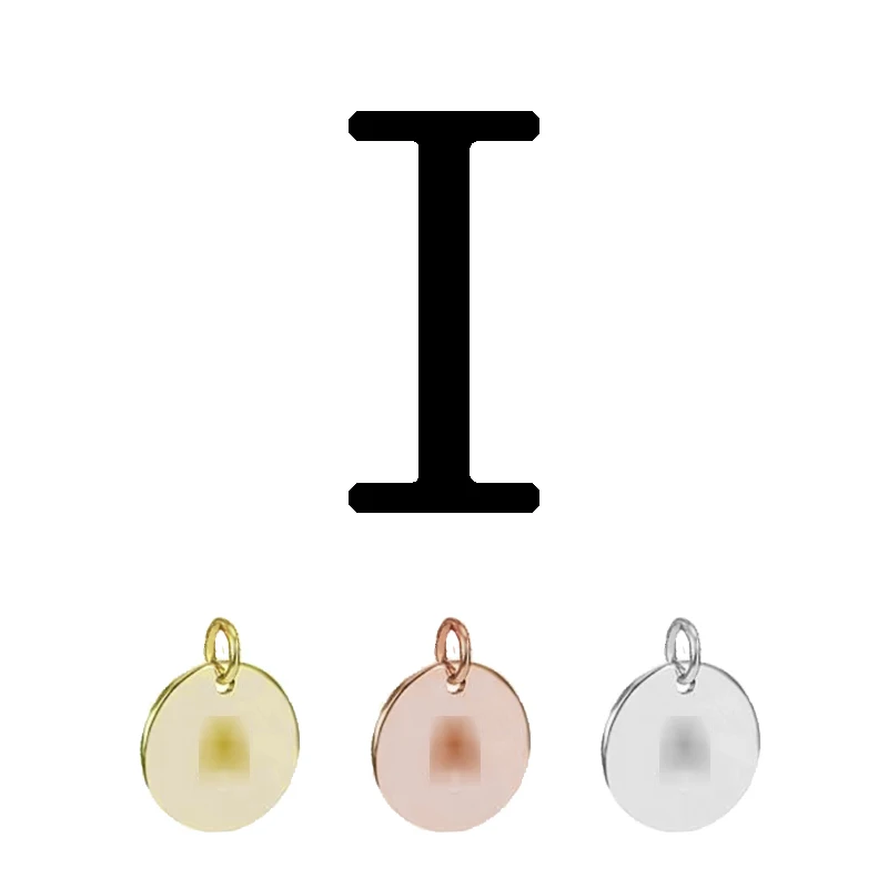 Pendant-I Индивидуальный выбор, золото, розовое золото, серебро, 26, очаровательный браслет с буквой, браслет для женщин, мужчин, влюбленных, инициалы, пара браслетов - Окраска металла: Pendant-I