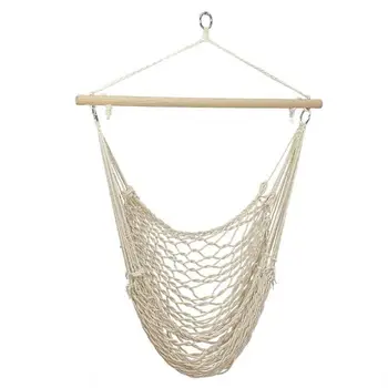 

Nordic Style Round Hammock Outdoor Indoor Dormitory Bedroom Hanging Chair for Child Adult Swinging Single Safety Hammock