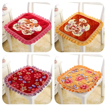 

Soft Comfortable Warm Cushion Living Room Square Non Slip Cushion Washable Home Office Fleece Seat Pads