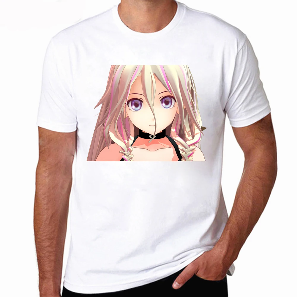 

YIHAIFA Harajuku Men T-Shirt Cartoon Anime Girl Printed Tee Graphics Tees O-Neck Oversized T Shirts White Mens Clothing