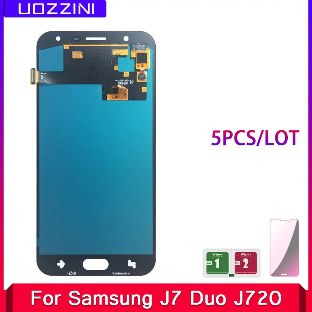 

5 Pcs/Lot 5.5'' Lcds For Samsung Galaxy J7 Duo J720 J720F SM-J720F LCD Display Touch Screen Assembly Replacement