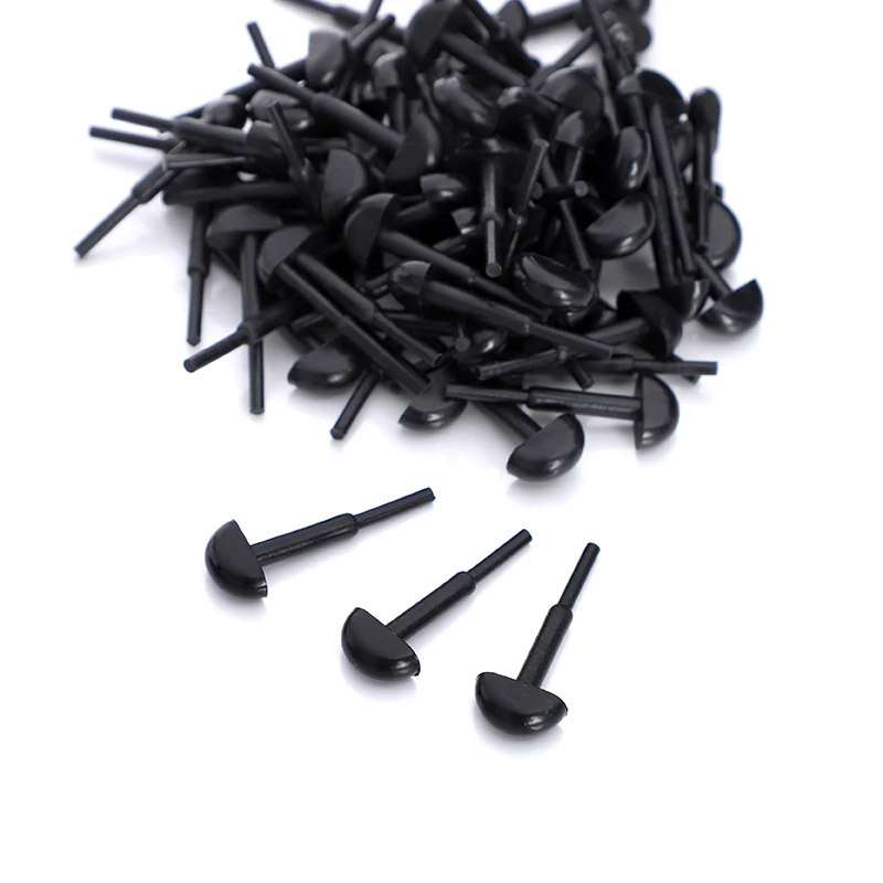 100pcs/lot Semi-ellipse Black Rubber Bumpers For Hair Scissors 3.2mm Silencer Professional Hairdressing Accessories Mufflers | Красота и