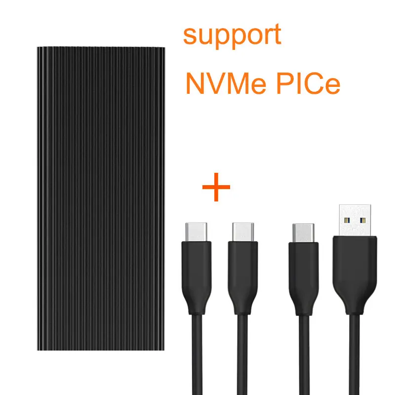 Black-NVMe C- A C-C Чехол NVME M.2 ssd чехол type-c порт USB 3,1 SDD корпус 10 Гбит/с NGFF SATA 6 Гбит/с корпус жесткого диска HDD чехол s - Цвет: Black-NVMe C- A C-C