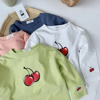 

2020 new girls boys t-shirt spring cotton fashion kids top 1-6t HM24