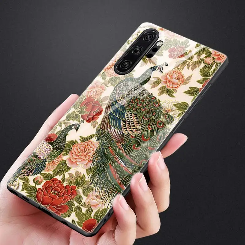 Чехол из закаленного стекла для телефона samsung Galaxy S8 S9 S10 S10E S105G Note 9 10 Plus 5G Силиконовый мягкий чехол японский стиль искусство Япония - Цвет: T13
