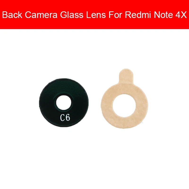 For Redmi-Note-4X Задняя крышка для задней камеры стеклянная крышка объектива для Xiaomi Redmi Note 2 3 4 4X5 5A 6 7 Pro стеклянная линза для камеры большая камера Запасные насадки для ремонта - Цвет: For Redmi-Note-4X