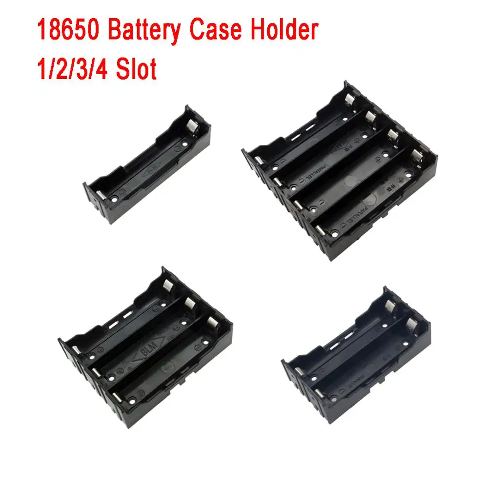 

1 Pcs 1/2/3/4 Section Plastic Battery Case Holder Storage Box For 18650 Rechargeable Battery 3.7V DIY