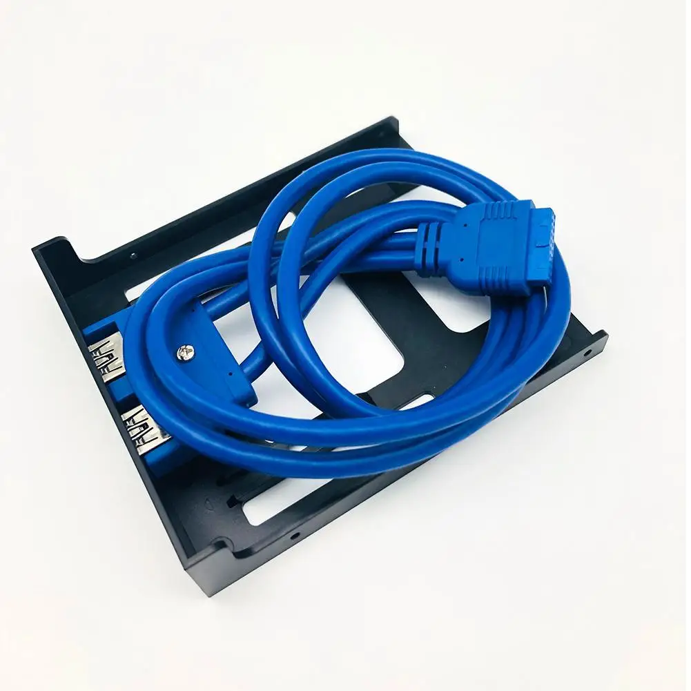Разъем USB 3,0 20 Pin 2 порта USB Передняя панель узловой отсек контроллер кронштейн кабель подключи и играй дискеты для ПК компьютера